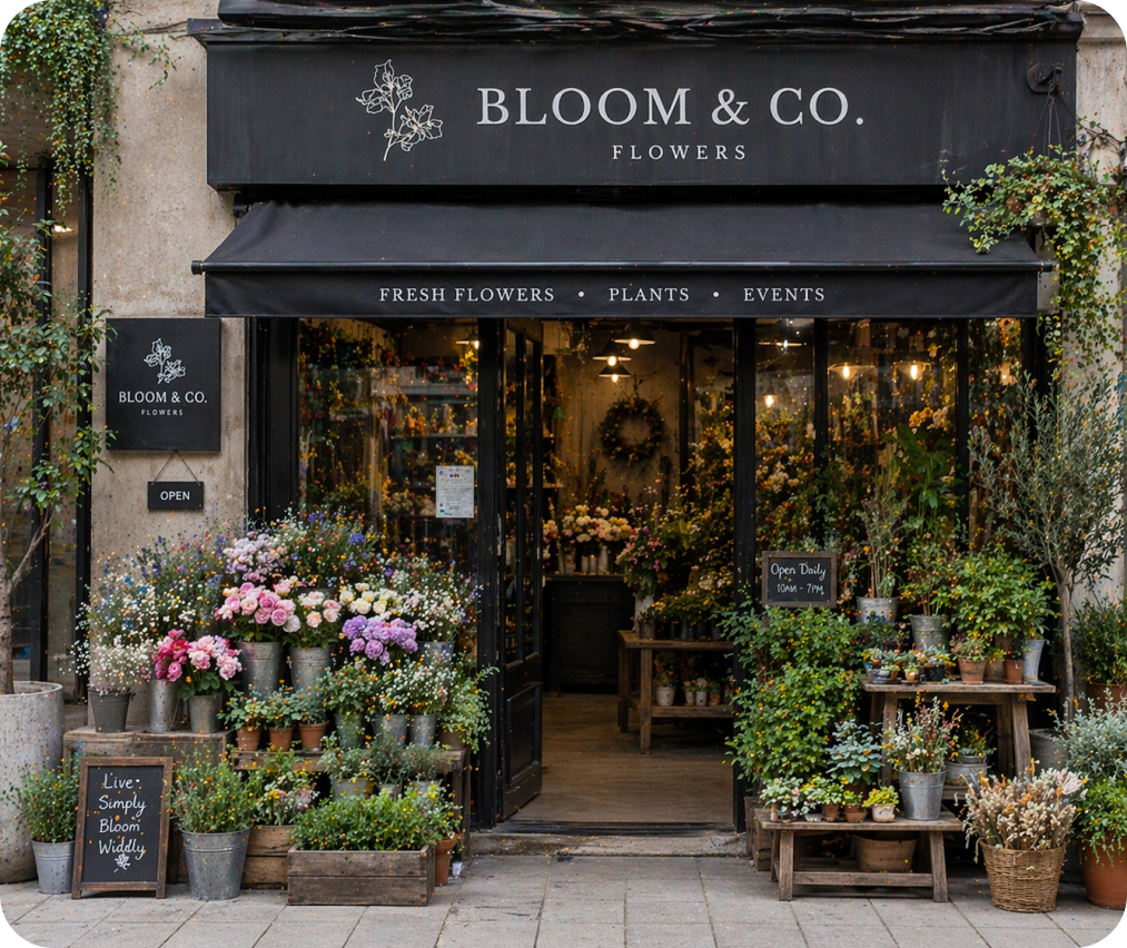 Bloom & Co. 花店店面及工作環境