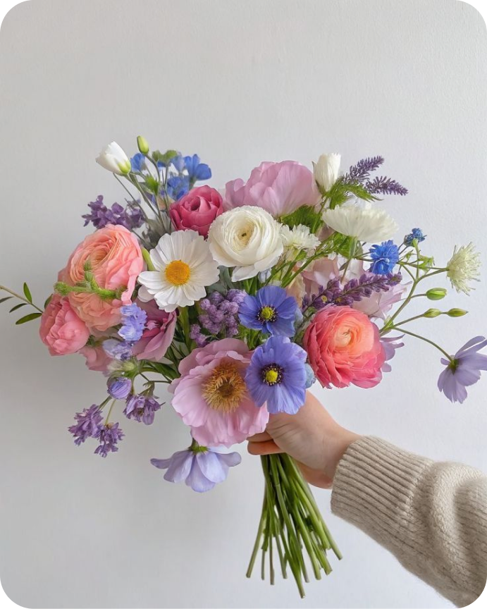 花藝作品 2 — 手作包裝花束