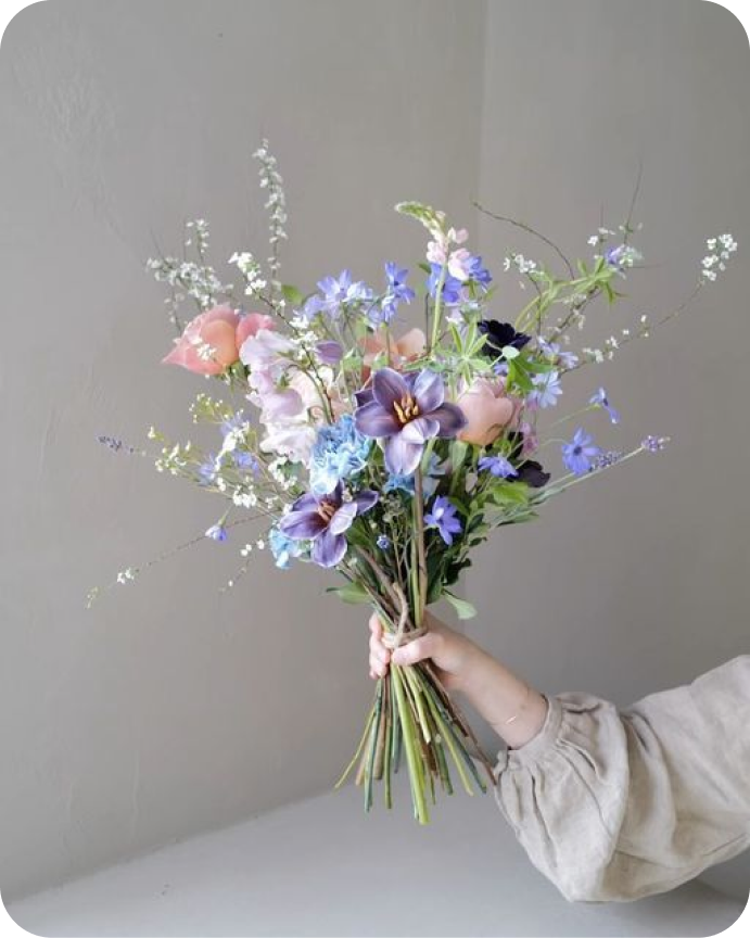 花藝作品 6 — 粉色系花束